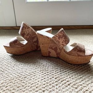 Nine West Snakeskin Wedges